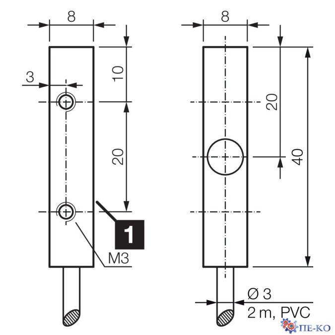 Індуктивний датчик di-soric DCQZ 08 M 1.5 PSLK