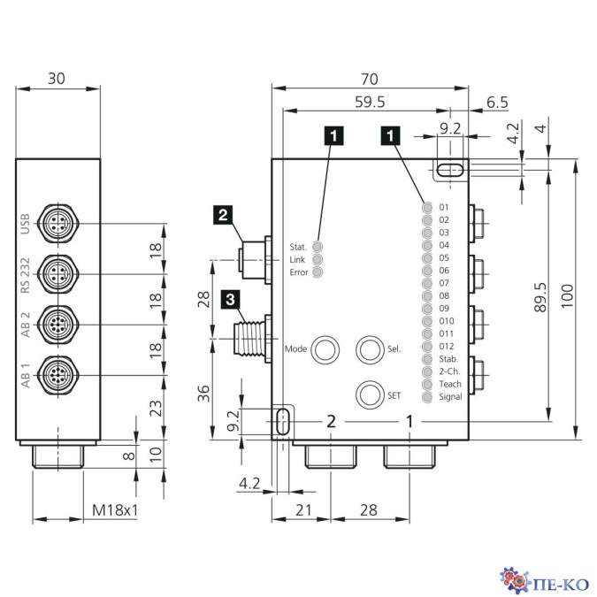 Датчик кольору di-soric FS 12-100-2 M G8-B8-PB