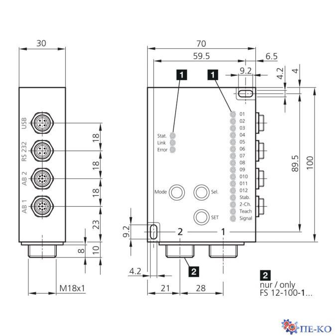 Датчик кольору di-soric FS 12-100-2 M G8-B8