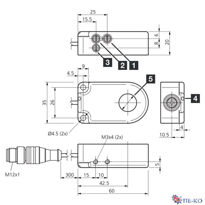 Індуктивний датчик di-soric IRD 20 PSOK-K-BS
