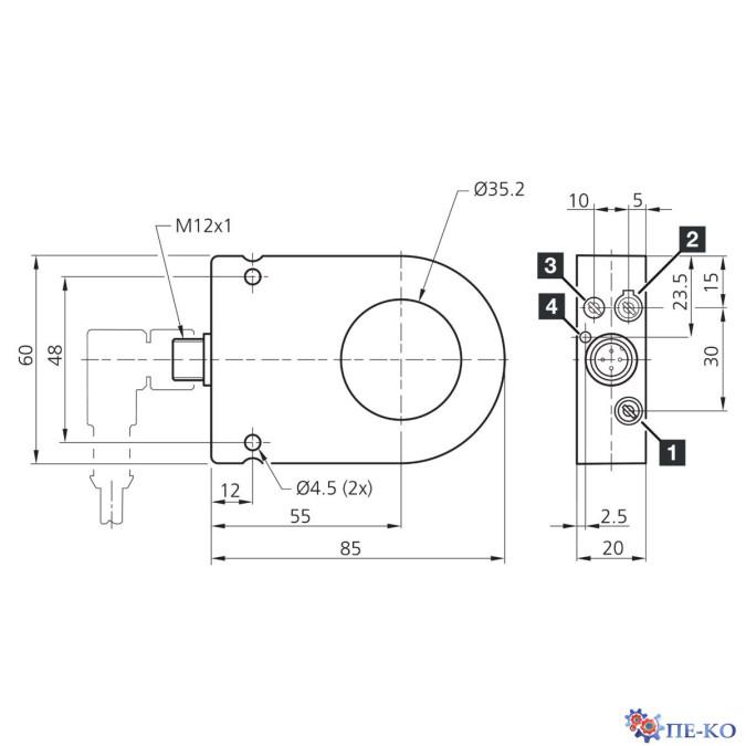 Індуктивний датчик di-soric IRD 35 NSOK-IBS
