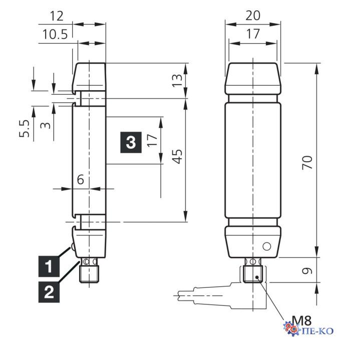 Індуктивний датчик di-soric ISDP 70 NSK-TSSL