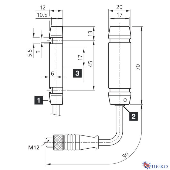 Індуктивний датчик di-soric ISDP 70 NSLK-K-BS