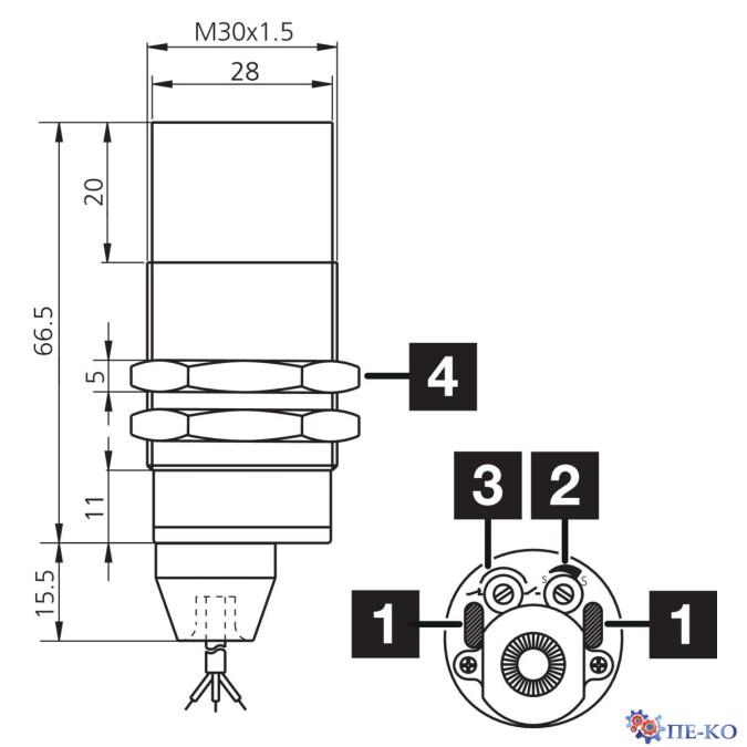 Ємнісний датчик di-soric KDC 30 K 30 NSOLK