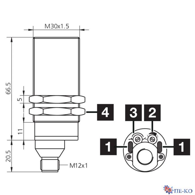Ємнісний датчик di-soric KDC 30 M 20 NSOK-BSL