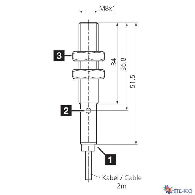 Ємнісний датчик di-soric KDCT 08 V 02 G3-3