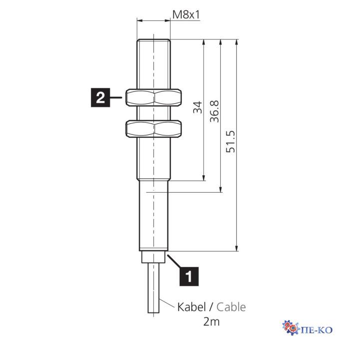 Ємнісний датчик di-soric KDCT 08 V 02 G3-4