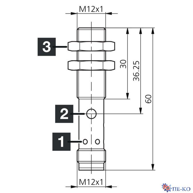 Ємнісний датчик di-soric KDCT 12 V 04 G3-B4