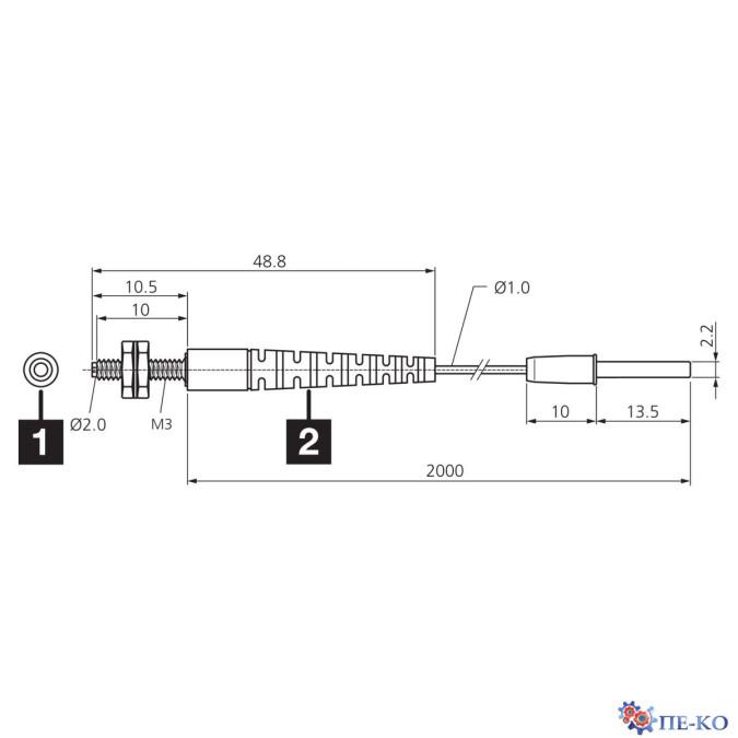 Оптоволоконний кабель di-soric KLE-M3-T2-0.5