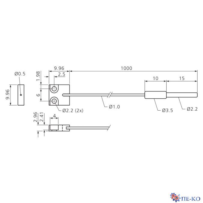 Оптоволоконний кабель di-soric KLE-Q10M-1-0.5