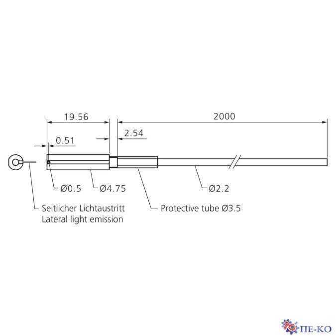 Оптоволоконний кабель di-soric KLER-D4.75-19-S2-0.5