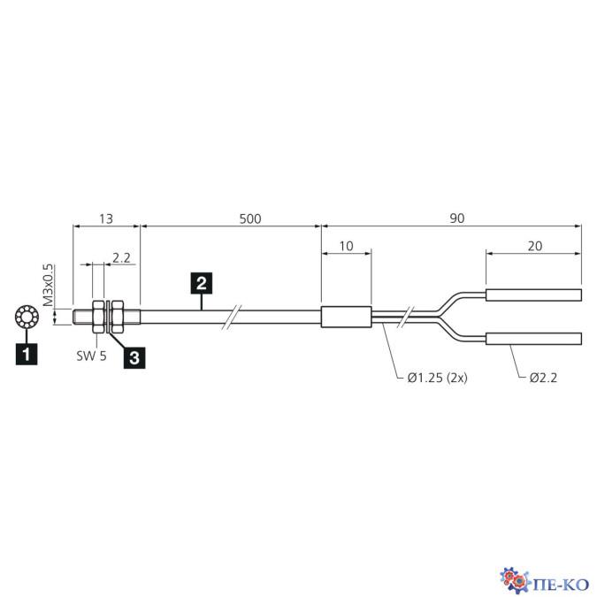 Оптоволоконний кабель di-soric KLT-M3-S0.5-0.25K