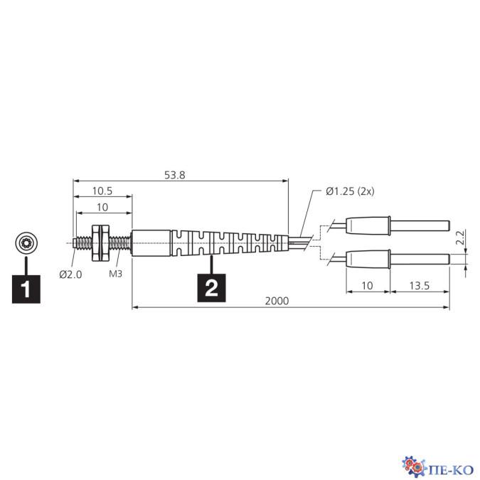 Оптоволоконний кабель di-soric KLT-M3-T2-0.5K