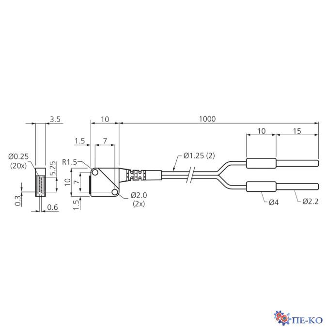 Оптоволоконний кабель di-soric KLTM-Q10-T1-5