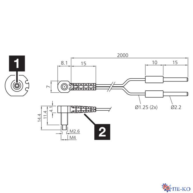 Оптоволоконний кабель di-soric KLTR-M4-T2-0.5K
