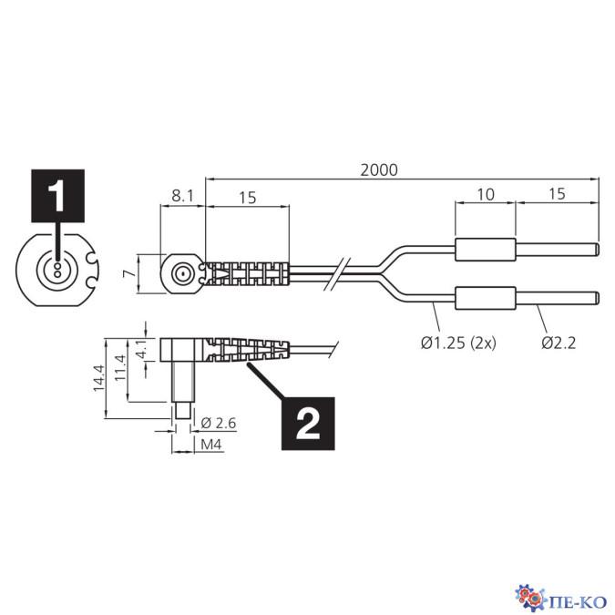 Оптоволоконний кабель di-soric KLTR-M4-T2-0.5