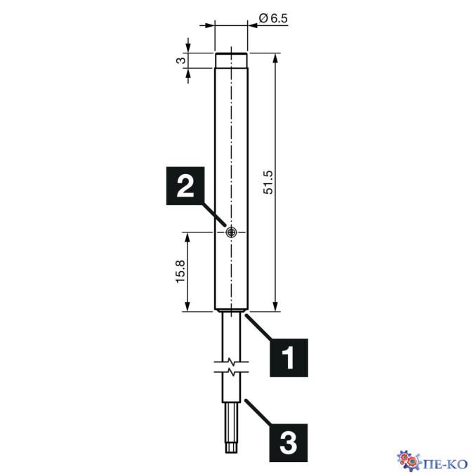 Ємнісний датчик di-soric KNS D6.5M 03N G3-2R