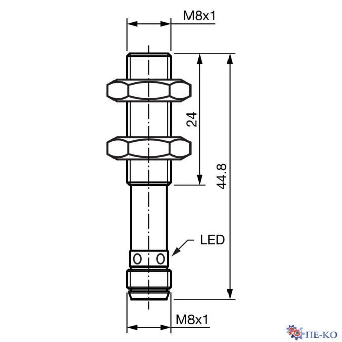 Ємнісний датчик di-soric KNS M08KM 2B G3-T3