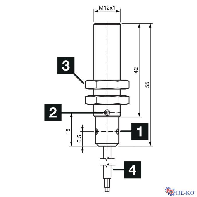 Ємнісний датчик di-soric KNS M12M 04B G3-2R