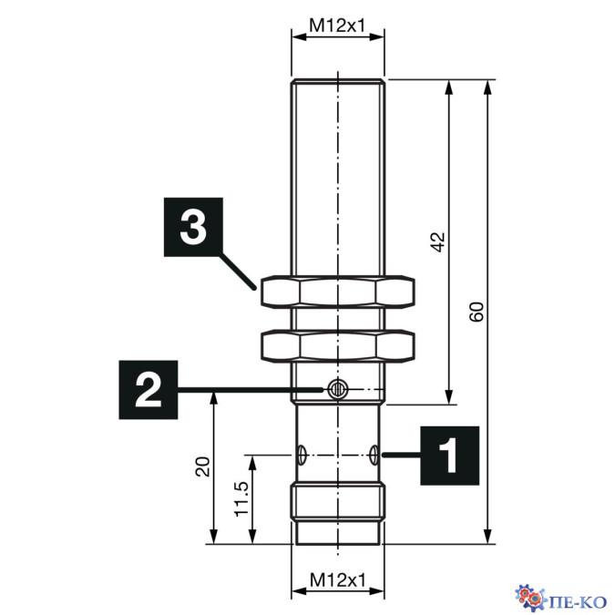 Ємнісний датчик di-soric KNS M12M 04B G3-B3