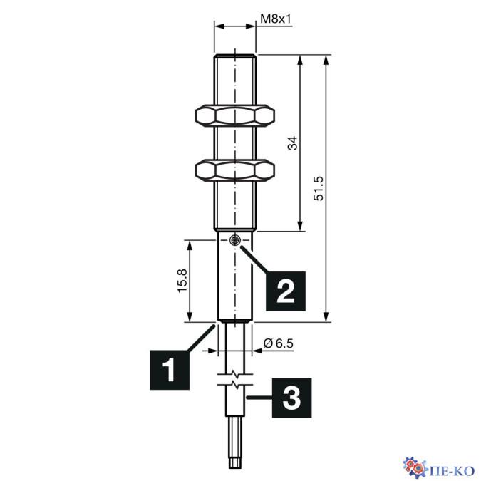 Ємнісний датчик di-soric KNS M8M 02B G3-2R