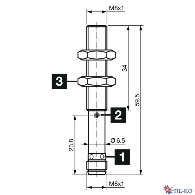 Ємнісний датчик di-soric KNS M8M 02B G3-T3