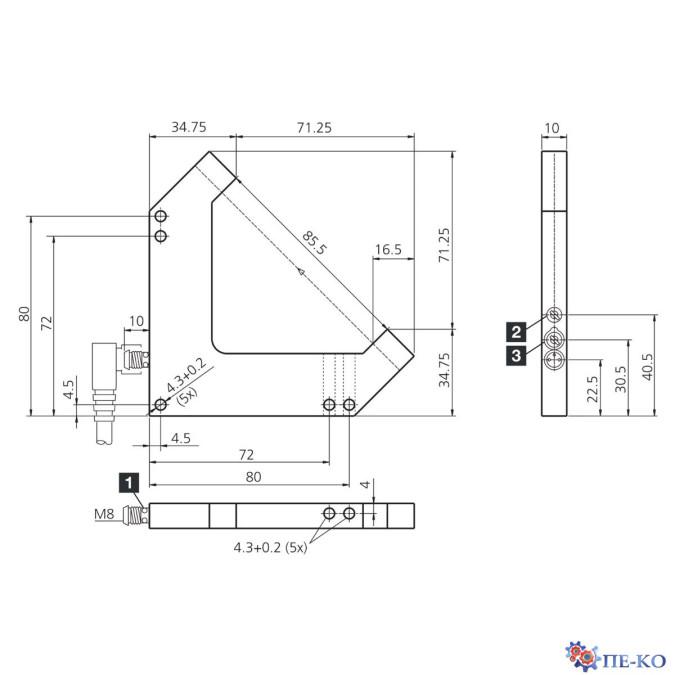 Щілинний датчик di-soric LGL 081 N3K-TSSL