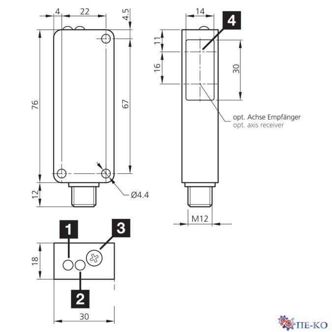 Оптичний датчик di-soric LHT 81 M 300 G4L-IBS