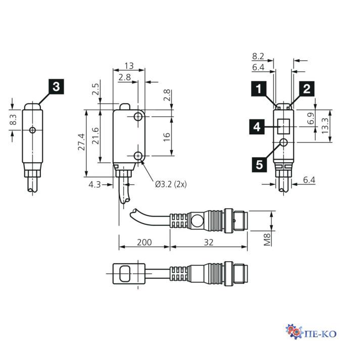 Оптичний датчик di-soric LT 21 K 300 P3-K-T4