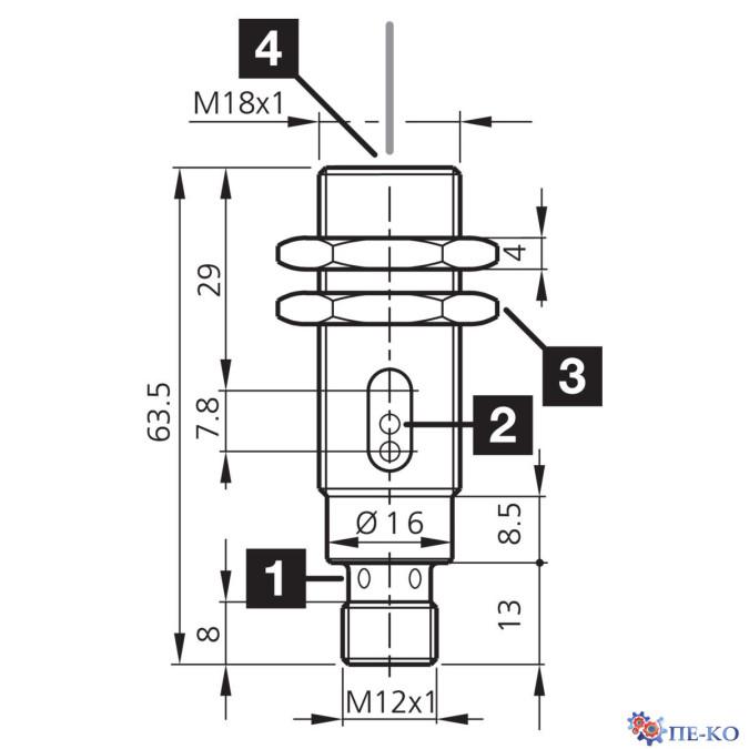Оптичний датчик di-soric LTV 18 M 600 P1FK-IBSL