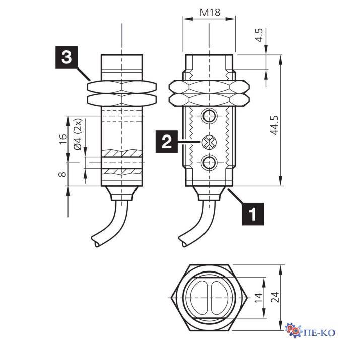 Оптичний датчик di-soric OES 18 FK 10000 N3