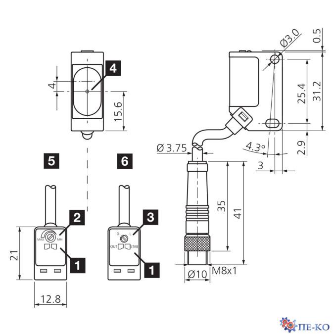 Оптичний датчик di-soric OES 31 K 20000 N3-K-T3