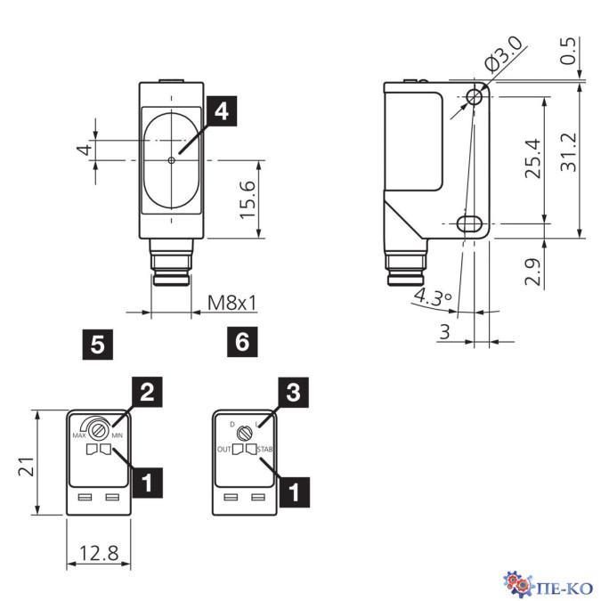 Оптичний датчик di-soric OES 31 K 20000 N3-T4