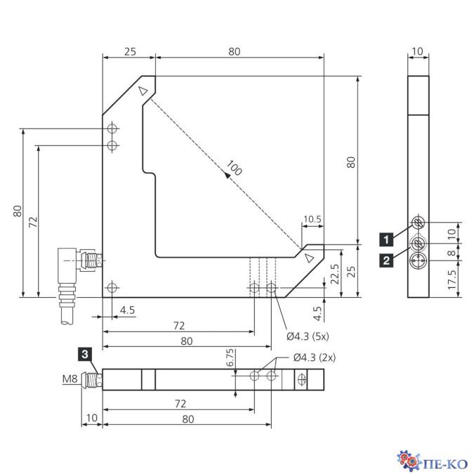 Щілинний датчик di-soric OGL 081 G3-T3