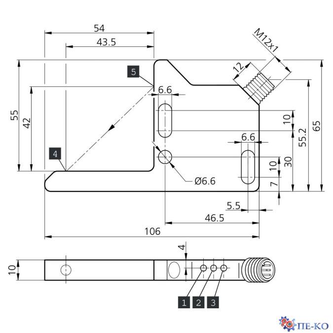 Щілинний датчик di-soric OGL 55/54 P6L-RIBS/PE