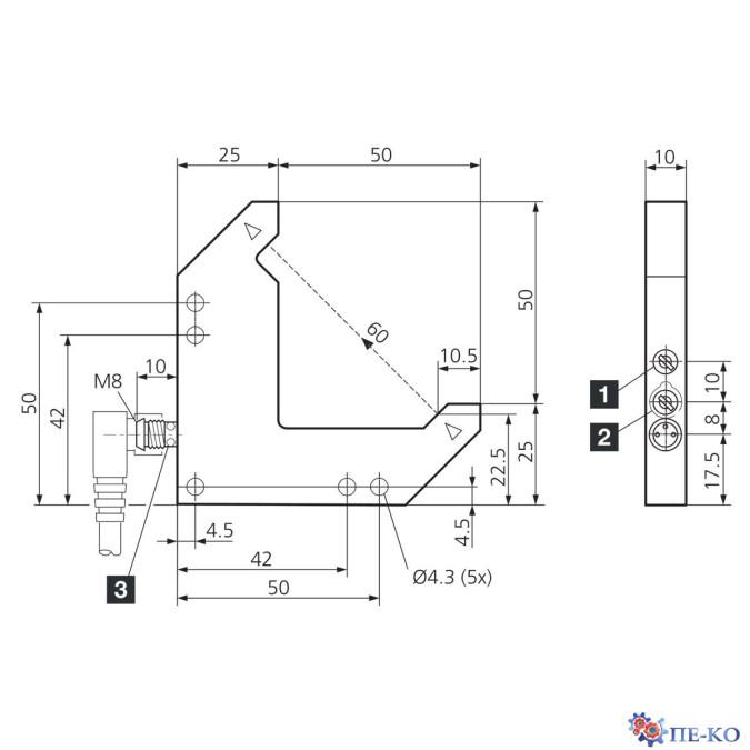 Щілинний датчик di-soric OGLP 050 G3-T3