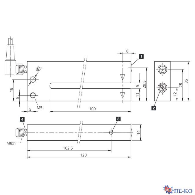 Датчик етикеток di-soric OGU 05/100 PN3K-TSSL