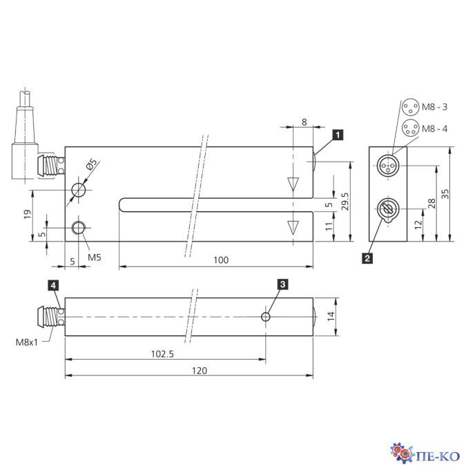 Датчик етикеток di-soric OGUTI 005/100 PN3K-TSSL