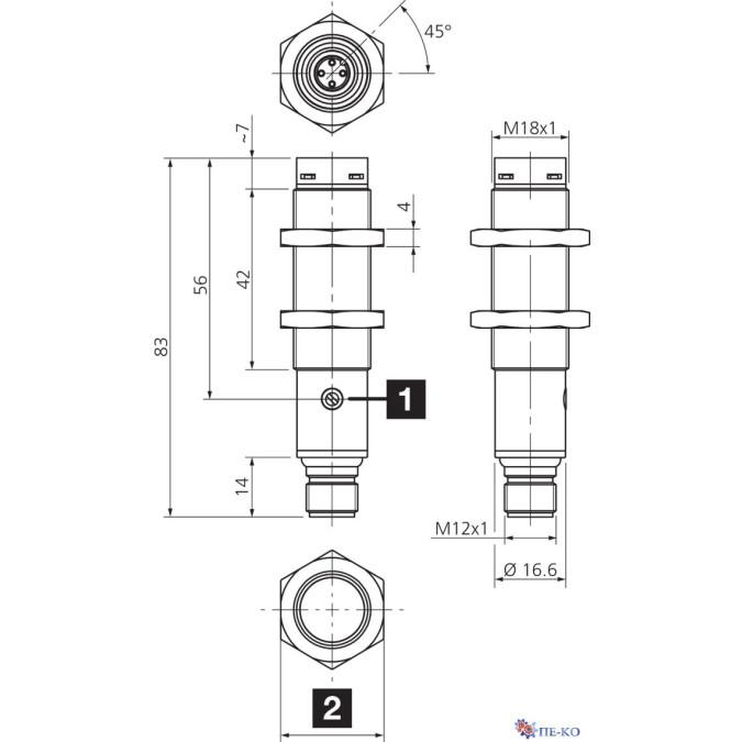 Оптичний датчик di-soric OR 18-1 FK 5700 N3-B4