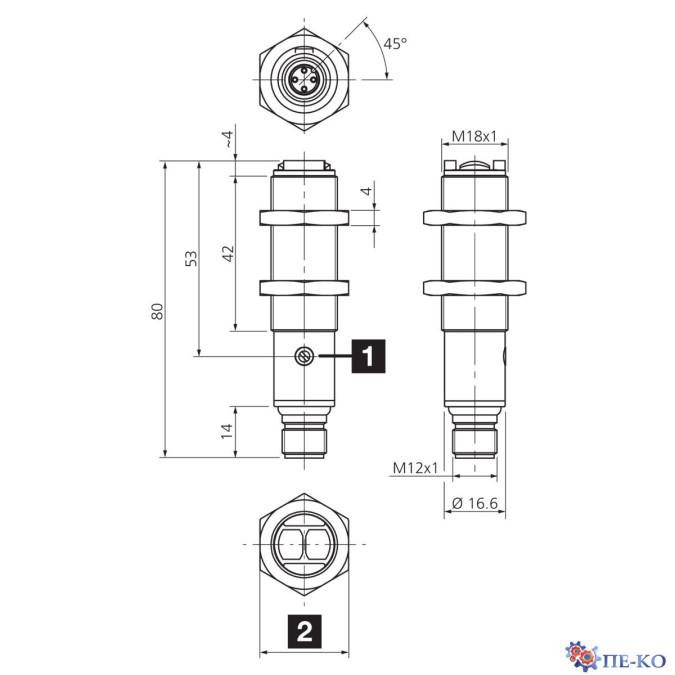 Оптичний датчик di-soric OH 18-1 M 130 P4-B4