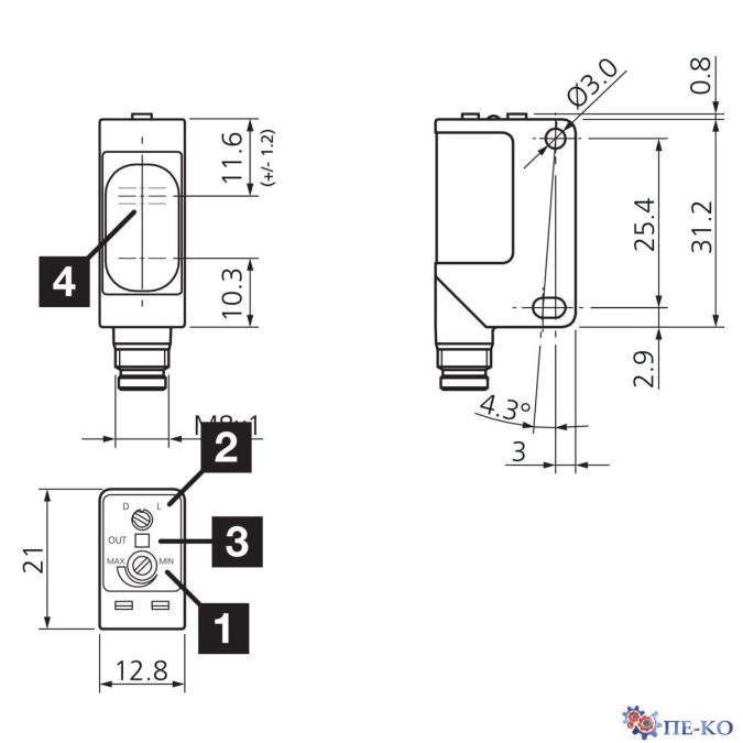 Оптичний датчик di-soric OH 30 K 400 N3-T4