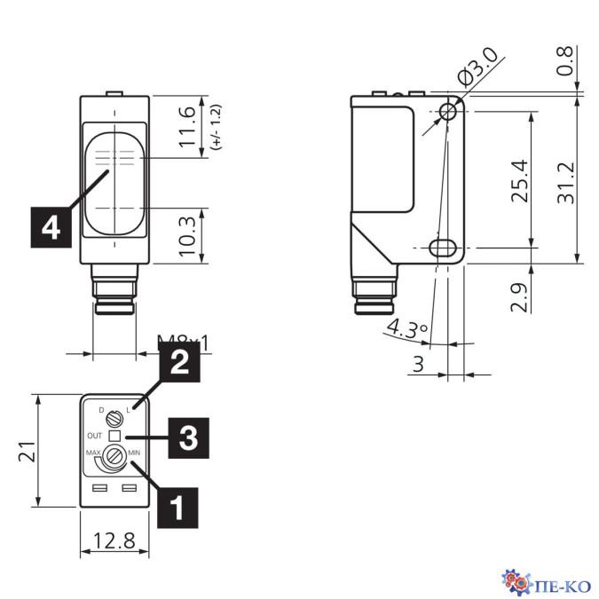 Оптичний датчик di-soric OH 31 K 200 N3-T4