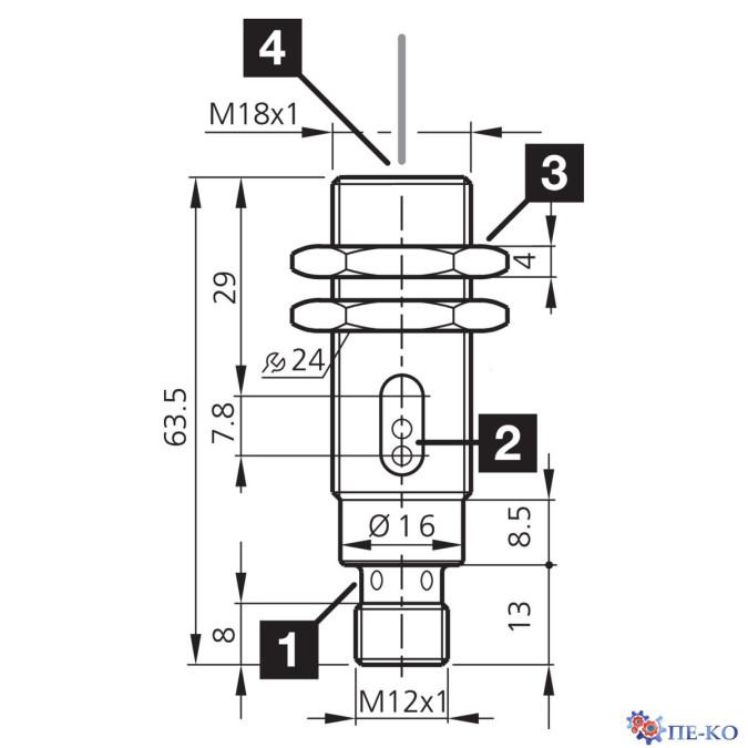 Оптичний датчик di-soric OHT 18 M 120 N1K-IBSL