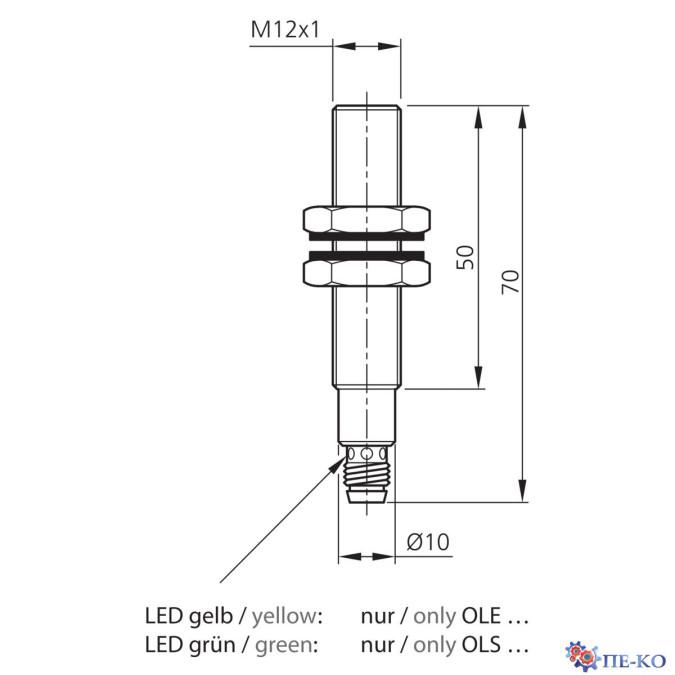 Оптичний датчик di-soric OLE 12 V 2000 P2K-TSSL