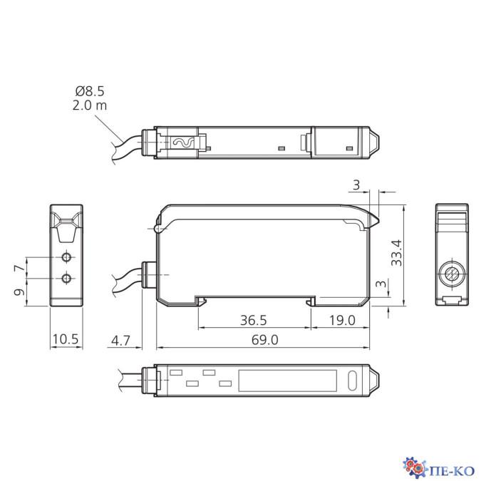 Оптоволоконний датчик di-soric OLK 71 P3-3