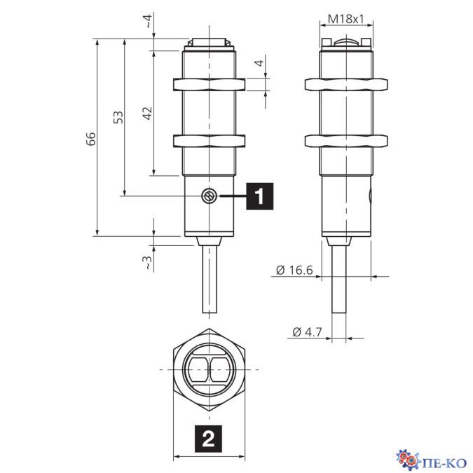 Оптичний датчик di-soric OR 18-1 FK 5700 N3