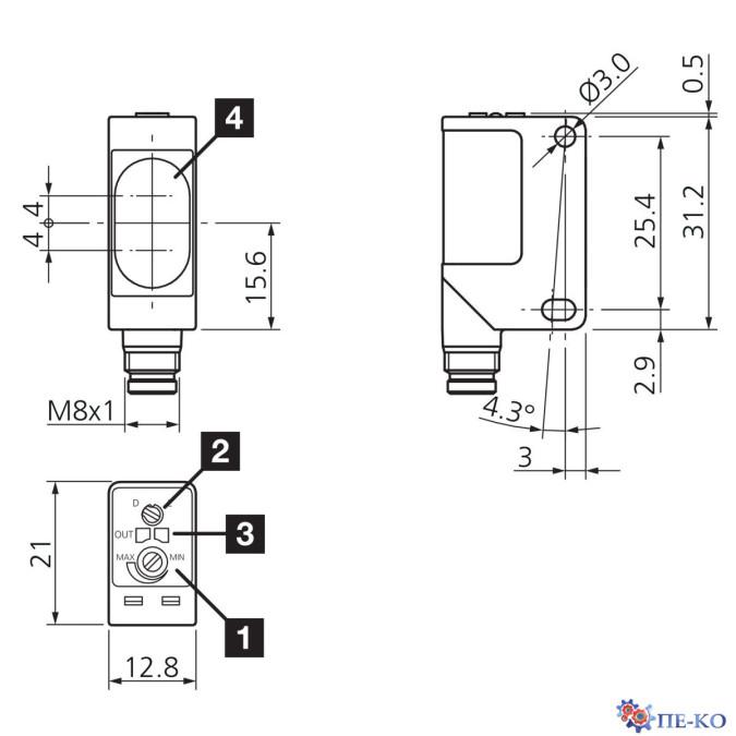 Оптичний датчик di-soric OR 31 K 4000 N3-T4