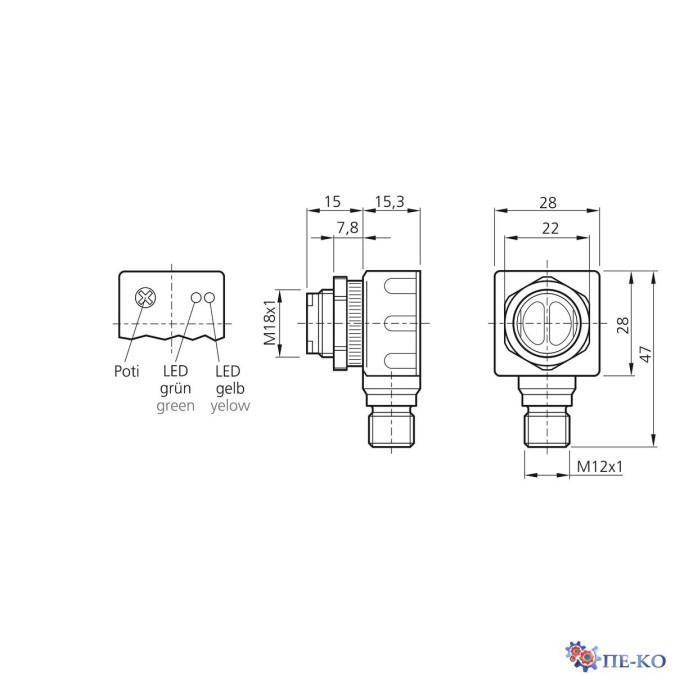 Оптичний датчик di-soric OR 6-18 KR 2000 N3K-BSL