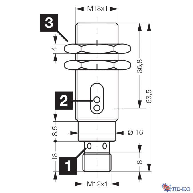 Оптичний датчик di-soric ORV 18 M 2000 P2K-IBSL