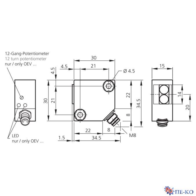 Оптичний датчик di-soric OSV 30 K 6000-TSSL
